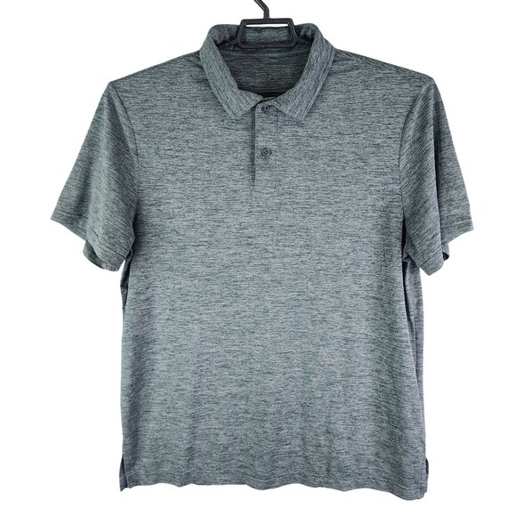 Mens Heathered Gray 32 Degrees Polo Shirt Short Sleeve Polyester Spandex Size L - Picture 1 of 10